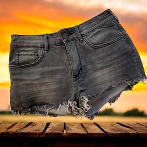 Bullhead PacSun High Rise Gray Denim Shorts 5